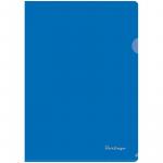 Папка-уголок Berlingo А4 180 мкм, прозрачная синяя, AGp_04102
