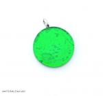 Артикул  02 зеленый - подвеска круглая 3,2  см муранское стекло