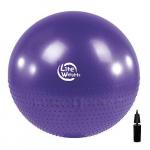 Мяч гимнастический + массажный BB010-30 (75 см, с насосом, фиолетовый)