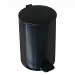 Ведро-контейнер для мусора с педалью УСИЛЕННОЕ, 20 л, кольцо под мешок, черное, оцинк.сталь,ш/к88341