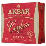AKBAR Ceylon черный чай, 100 пак.