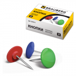 Силовые кнопки BRAUBERG цветные, круглые, 12 мм, 50 шт., в карт. коробке, 224771