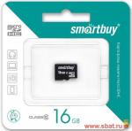Флэш-карта MicroSDHC 16GB Class10  SmartBuy без адаптера