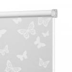 Рулонная штора ролло Бабочки, белый  (ax-200006-gr)