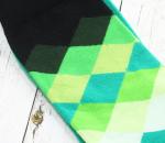 Носки "Ромбики" Черно-зеленые