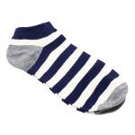 Короткие носки Blue series "Double solid" Сине-белая полоска