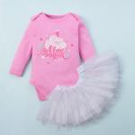 Набор Крошка Я «Мне годик»: юбка + боди, розовый/белый, р. 28, рост 86–92 см