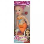 Кукла маленькая с хвостом русалки, пластик, полиэстер, 3 дизайна, 2235-V22