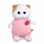 Мягкая игрушка Ли-Ли BABY в розовом комбинезоне с клубничкой, 20 см,  6 шт.,LB-019