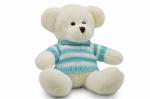 Мягкая игрушка Медвежонок Кавьяр голубая полоска, 35/45 см, 09143B35S