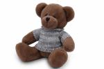 Мягкая игрушка Мишка Аха "Хипстер" серый свитер, 18/24 см, 120 шт., 09084E18