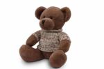 Мягкая игрушка Мишка Аха "Хипстер", коричневый свитер, 24/33 см, 60 шт., 09069E24