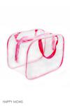 Комплект прозрачных сумок в роддом 3 в 1 розовый
