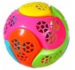 "Сумасшедший танцующий мяч" разноцветный (звук, цвет, вибрация), 3 средних отверстия