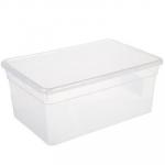 Ящик для хранения с крышкой 10л BASIC, полипропилен, 36,9х24,7х15,4 см, арт.FB1051