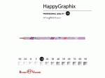 Карандаш чернографитовый Happy Graphix Цветочки НВ