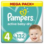 PAMPERS Подгузники Active Baby-Dry Maxi (9-14 кг) Упаковка 132