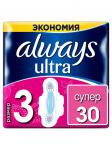 ALWAYS Ultra Женские гигиенические прокладки ароматизированные Super Quatro 30шт