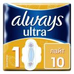 ALWAYS  Ultra Женские гигиенические прокладки ароматизированные Light Single 10шт