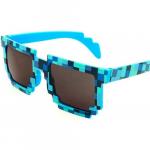 Пиксельные очки Майнкрафт для детей синего цвета