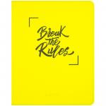 Дневник 1-11 кл. 48 л. (лайт) Break the rules. Yellow, неон. иск.кожа, тиснение, тонир. блок,ляссе, DSK22671s
