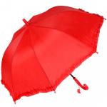 Зонт-трость детский однотонный. Красный