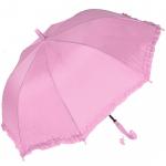Зонт-трость детский однотонный. Розовый