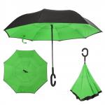 Зонт обратного сложения ветроустойчивый. Зеленый
