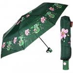 Зонт женский яркий принт. Зеленый