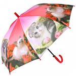 Зонт детский Щенки и Котята. Красный