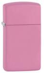Зажигалка Zippo Slim®, латунь с покрытием Pink Matte, розовая, матовая, 30х10x55 мм