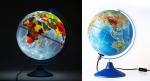 Глобус Земли физико-политический с подсветкой диаметр 25 см Рельефный Евро Ке022500195