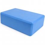 B26351-4 Йога блок полумягкий (синий) 223х150х76 мм., из вспененного ЭВА
