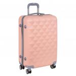 РА006 (2-ой) розовый (24") пластикABS чемодан средний