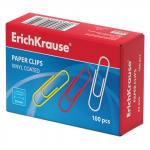 Скрепки ERICH KRAUSE 33 мм, цветные, 100 шт., в картонной коробке, 24872