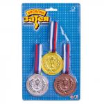Праздничная медаль чемпиона НАБОР 3шт. (золото, серебро, бронза), 1507-0415