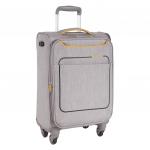 Р1919  (19") серый чемодан малый тканевый облегченный