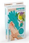KZ 0482 Маска-перчатки увлажняющие гелевые многоразового использования, бирюзовые (Moisturizing gel mask-gloves multiple use)