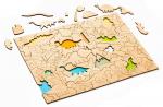 DE 0423 Развивающая деревянная мозаика-раскраска «ДИНОЗАВРЫ» (Developing eco-puzzle coloring "Dinosaurs")
