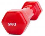SF 0167 Гантель обрезиненная 5 кг, красная rubber covered barbell 5 kg RED