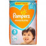 PAMPERS Подгузники Sleep & Play Junior (11-16 кг) Упаковка 74
