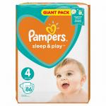 PAMPERS Подгузники Sleep & Play Maxi (9-14 кг) Упаковка 86