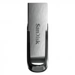 Флэш-диск 128GB SANDISK Ultra Flair USB 3.0, металл. корпус, серебристый, SDCZ73-128G-G46