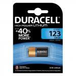 Батарейка DURACELL Ultra CR123, Lithium, 1шт, в блистере, 3В (шк3106)