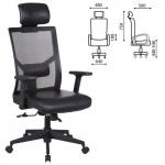 Кресло офисное BRABIX Spectrum ER-402, синхромеханизм, подголовник, регулир. подлокотники, 531836