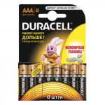 Батарейки DURACELL Basic, AAA (LR03, 24А), алкалиновые, КОМПЛЕКТ 8 шт, в блистере, (ш/к 3341)