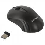 Мышь беспроводная SONNEN M-661Bk, USB, 1000 dpi, 2 кнопки+1колесо-кнопка, оптическая, черная, 512647