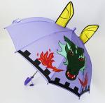 112478 Зонт детский 3D полуавтомат Дракон со свистком и ушками №18