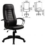 Кресло офисное МЕТТА BP-2PL, кожа, черное, ш/к 82307