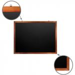 Доска для мела магнитная BRAUBERG, 90х120 см, черная, деревянная окрашенная рамка, Россия, 236893